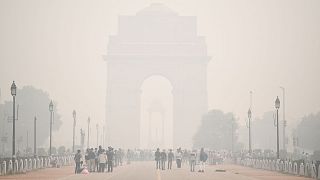 Smog in New Delhi, India.