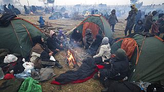 Polonya-Belarus sınırında bekleyen göçmenler