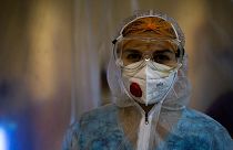 Doctora Anita Godun en el Hospital 4 en Kiev.