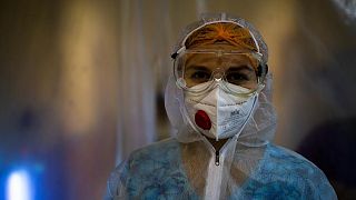 Doctora Anita Godun en el Hospital 4 en Kiev.