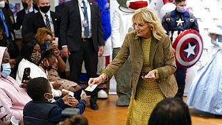 Die First Lady bei einem Besuch des Children's National Hospital in Washington D.C. am Mittwoch