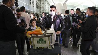 Candidat irakien à l'exil de retour en Irak, arrivée à l'aéroport d'Irbil, 18 novembre 2021