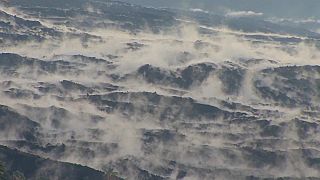 Sorprendentes imágenes provocadas por la condensación de gases y vapor de agua en el Volcán Cumbre Vieja.