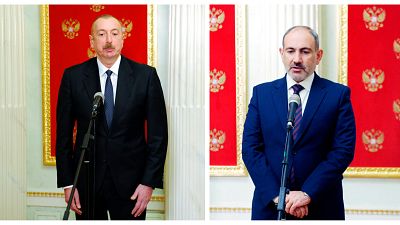 Azerbaycan Cumhurbaşkanı İlham Aliyev ile Ermenistan Başbakanı Nikol Paşinyan