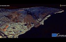 Die Küste von La Palma aufgenommen von Satellit Sentinel 1