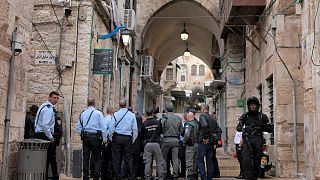 الشرطة الإسرائيلية في البلدة القديمة بالقدس.