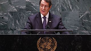 Ο Πρόεδρος της Κυπριακής Δημοκρατίας Νίκος Αναστασιάδης από το βήμα της Γ.Σ του ΟΗΕ