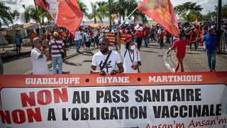 Manifestation en Martinique contre le pass sanitaire et l'obligation vaccinale contre le Covid-19, le 22 novembre 2021