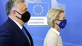 Orbán Viktor miniszterelnök és Ursula von der Leyen, az Európai Bizottság elnöke egy korábbi felvételen (illusztráció)