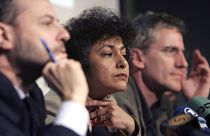 Irene Khan (C), UN Special Rapporteur on the promotion and protection of freedom of opinion and expression.