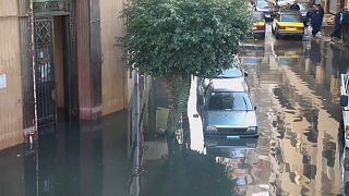 المياه تغمر شوارع الإسكندرية