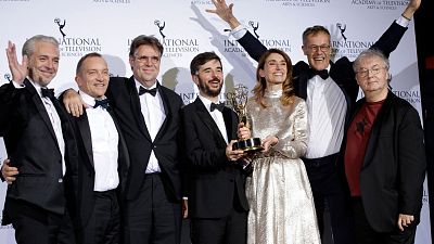 The show's cast and crew gathered at the New York ceremony to celebrate their Emmy win