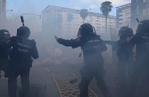 تظاهرات در اسپانیا با دخالت نیروهای پلیس به خشونت کشیده شد