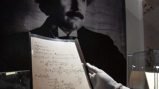 Aufnahme der versteigerten Aufzeichnungen von Einstein und Besso