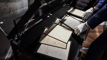 Pages of one of the preparatory manuscript to the theory of general relativity of Albert Einstein