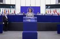Discours de la cheffe de l'opposition bélarusse, Svetlana Tikhanovskaïa, devant le Parlement européen