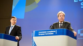Paolo Gentiloni, European Commissioner for Economy, give a press conference on the European Semester autumn package