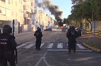 Noveno día de huelga del sector del metal en la provincia de Cádiz (España).