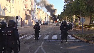 Noveno día de huelga del sector del metal en la provincia de Cádiz (España).
