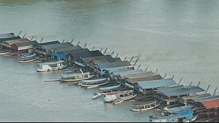 Cientos de barcas invaden un afluente del río Amazonas en busca de oro