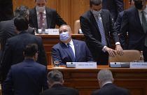 Prime Minister-designate Nicolae Ciucă pictured before a parliament vote on his government team in Bucharest on Thursday.