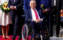 Milos Zeman cseh államfő Prágában 2021. augusztus 26-án