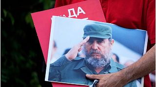 صورة لقائد الثورة الكوبية فيديل كاسترو