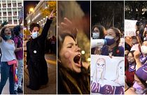 احتجاجات نسوية في جميع أنجاء العالم على العنف ضد المرأة