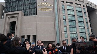 Çağlayan'da İstanbul Adalet Sarayı'nda Osman Kavala'nın yargılandığı davanın duruşması yapıldı. Duruşma sonunda Kavala'nın eşi Ayşe Buğra Kavala, basın açıklaması yaptı.