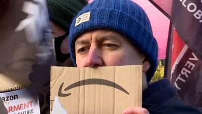 Against Amazon protest