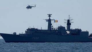 Román fregatt egy Fekete-tengeri NATO-hadgyakorlaton