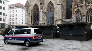 A police patrol in Vienna, Austria, Nov. 22, 2021.