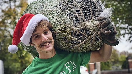 One London company has a team of 'elves' delivering and collecting trees.