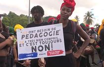 Anti-Covid-Protest in der Hauptstadt von Guadeloupe, Pointe-a-Pitre