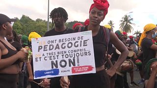 Anti-Covid-Protest in der Hauptstadt von Guadeloupe, Pointe-a-Pitre