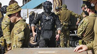 Australische Soldaten patrouillieren auf den Salomonen