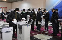 Избирательный участок в Бишкеке