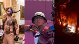ABD Kongre baskını (solda) Mete Gazoz okçulukta olimpiyat altını kazandı (ortada) Türkiye'de orman yangınları (sağda)