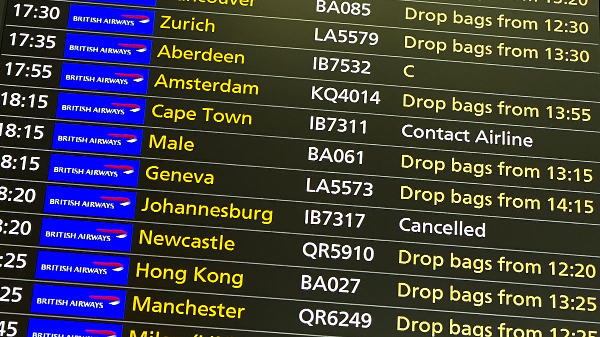 Schedule flights to Johannesburg and Cape Town have been cancelled.