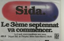 Poster en francés sobre el sida