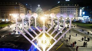 Europe's largest menorah sits over Berlin this Hannukah