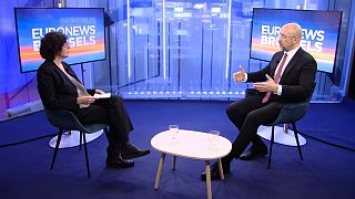 رئيس الوزراء الأوكراني، دنيس شميهال في حديث مع يورونيوز