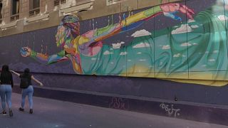 Graffiti en una calle de Santiago de Chile
