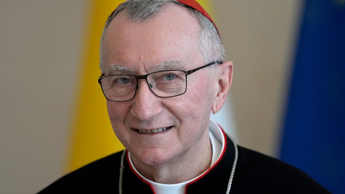 Vatican Secretary of State Cardinal Pietro Parolin  at the Bellevue palace in Berlin, Germany on June 29, 2021. 