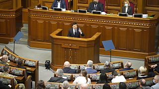 Volodymyr Zelenskyy devant le Parlement ukranien
