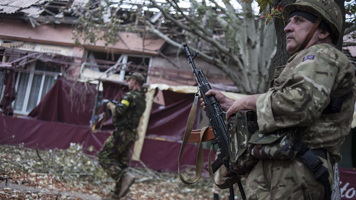 Soldati ucraini in Donbass vicino Donetsk - Archivio, agosto 2014
