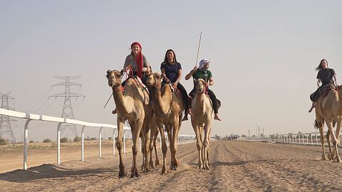 The women making history racing camels in Dubai
