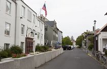 An exterior view of the US embassy in Reykjavik