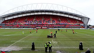 Archives : Thomond Park, l'antre du Munster Rugby, à Limerick en Irlande, le 21 janvier 2018