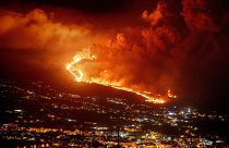 Lava flows as volcano continues to erupt on the Canary island of La Palma, Spain, Tuesday, Nov. 30, 2021